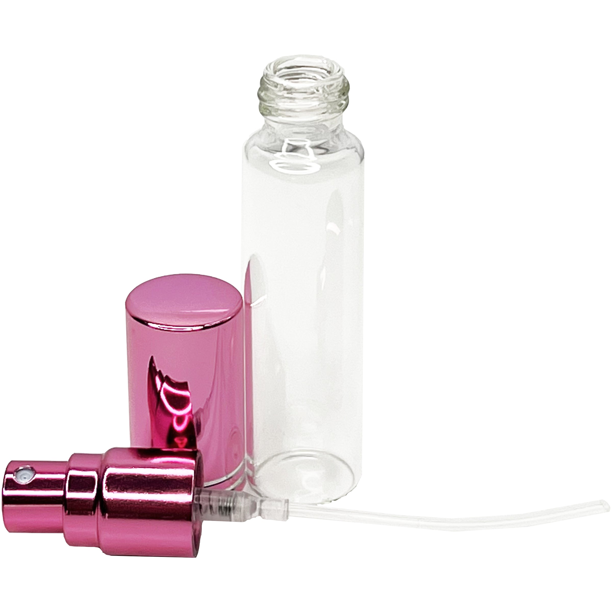 10ml 0.33oz Perfume Glass Spray Bottles Pink Line Cap
