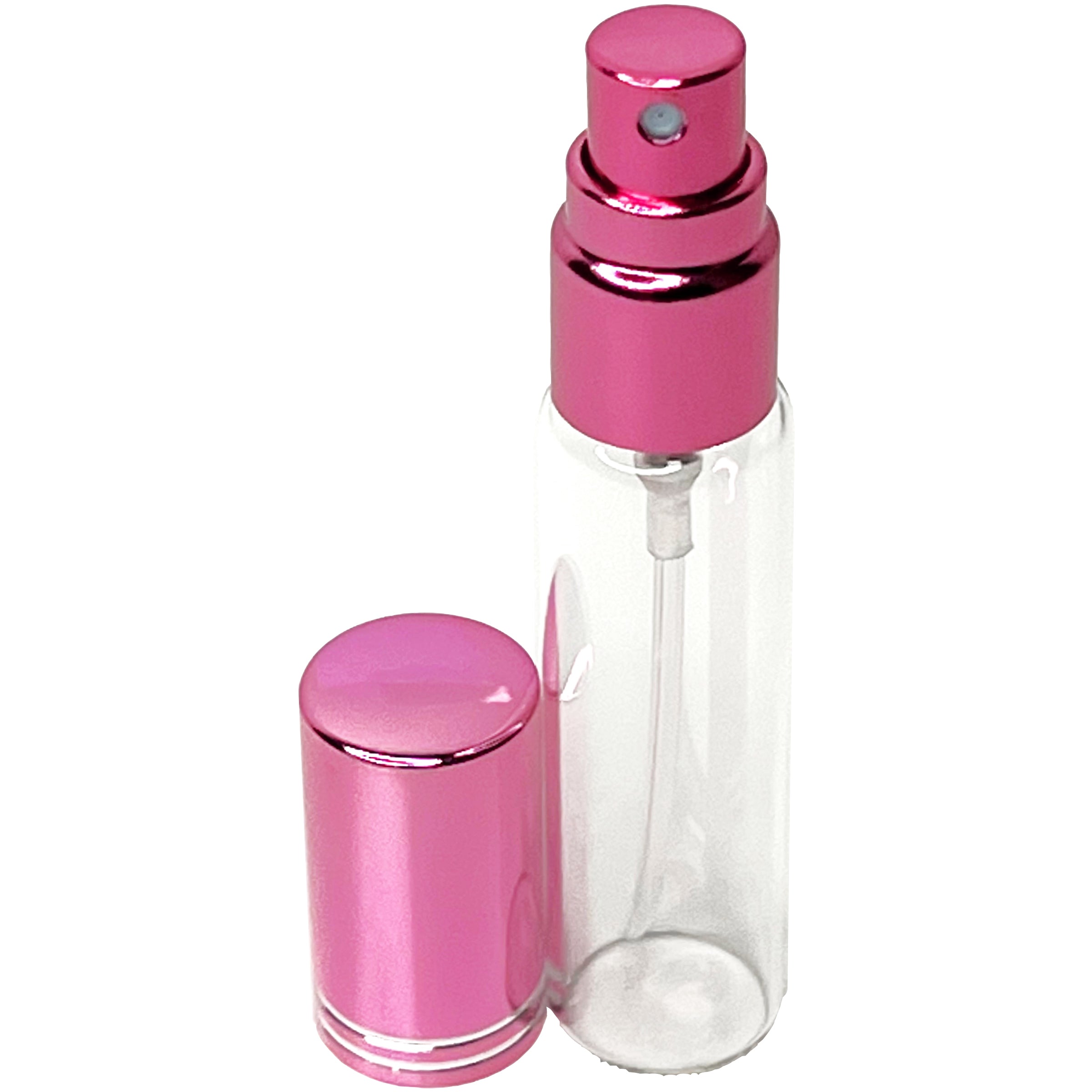 10ml 0.33oz Perfume Glass Spray Bottles Pink Line Cap