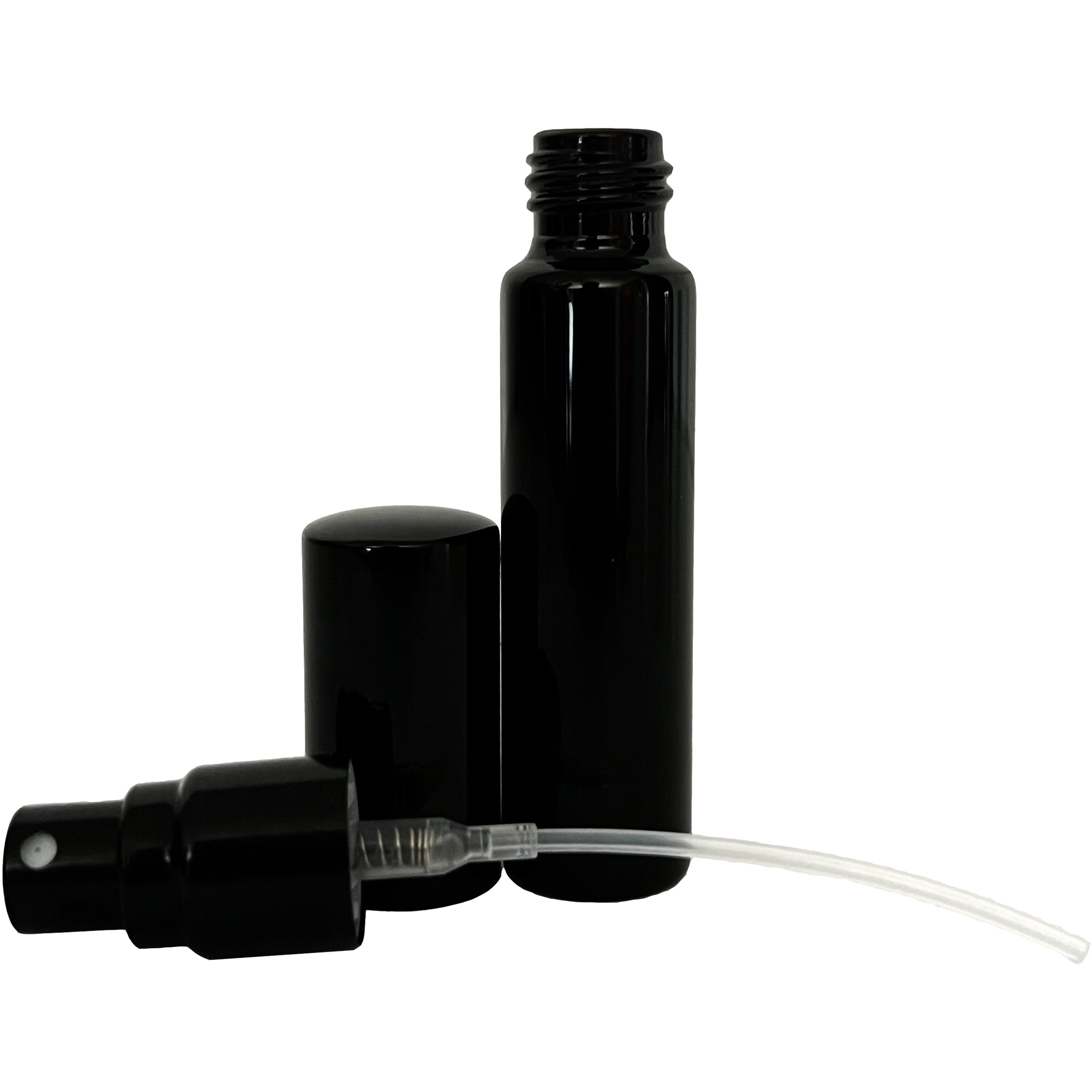 10ml 0.33oz Black UV Electroplated Glass Spray Bottles