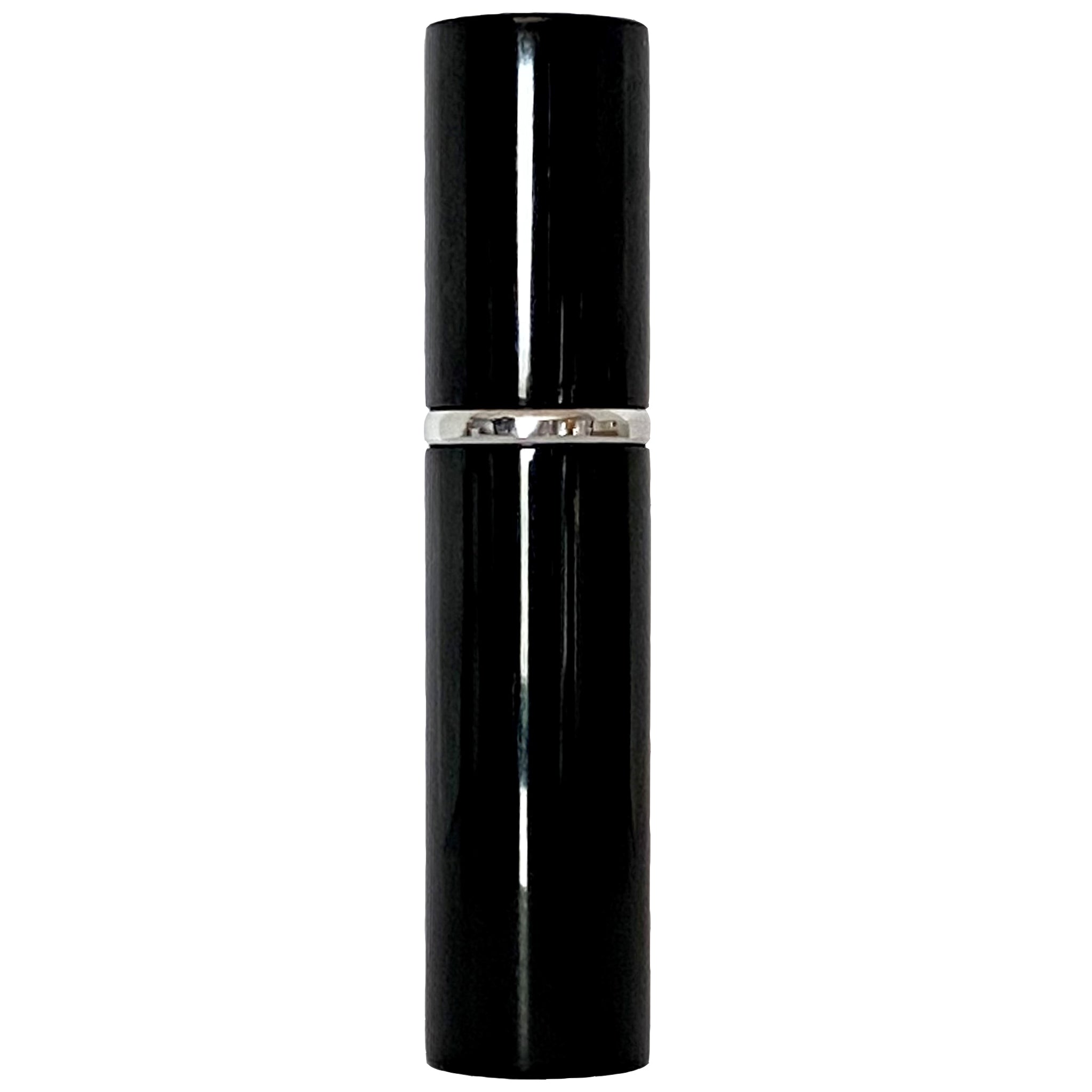 6ml 0.2oz Black Perfume Glass Spray Deluxe Bottles Silver Atomizers