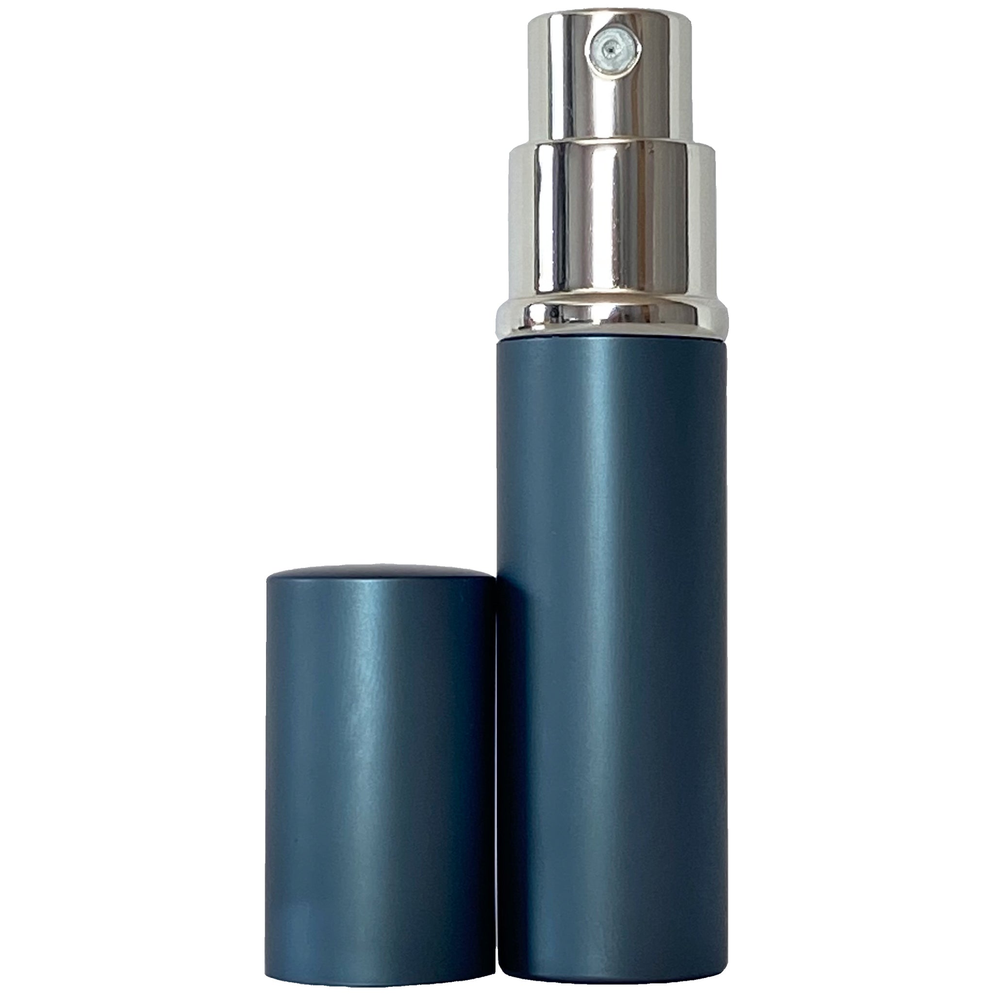 6ml 0.2oz Blue Perfume Glass Spray Deluxe Bottles Silver Atomizers