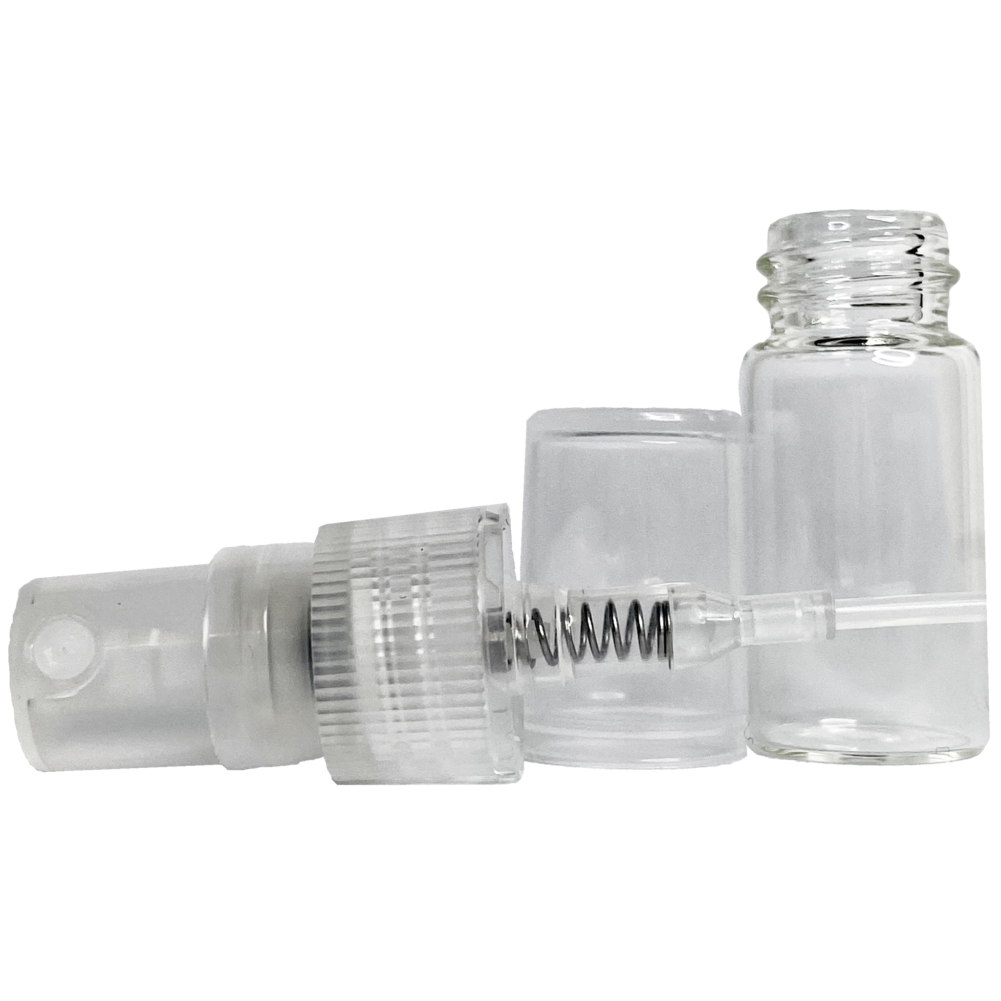 2ml 0.07oz Perfume Glass Spray Bottles Clear Atomizers