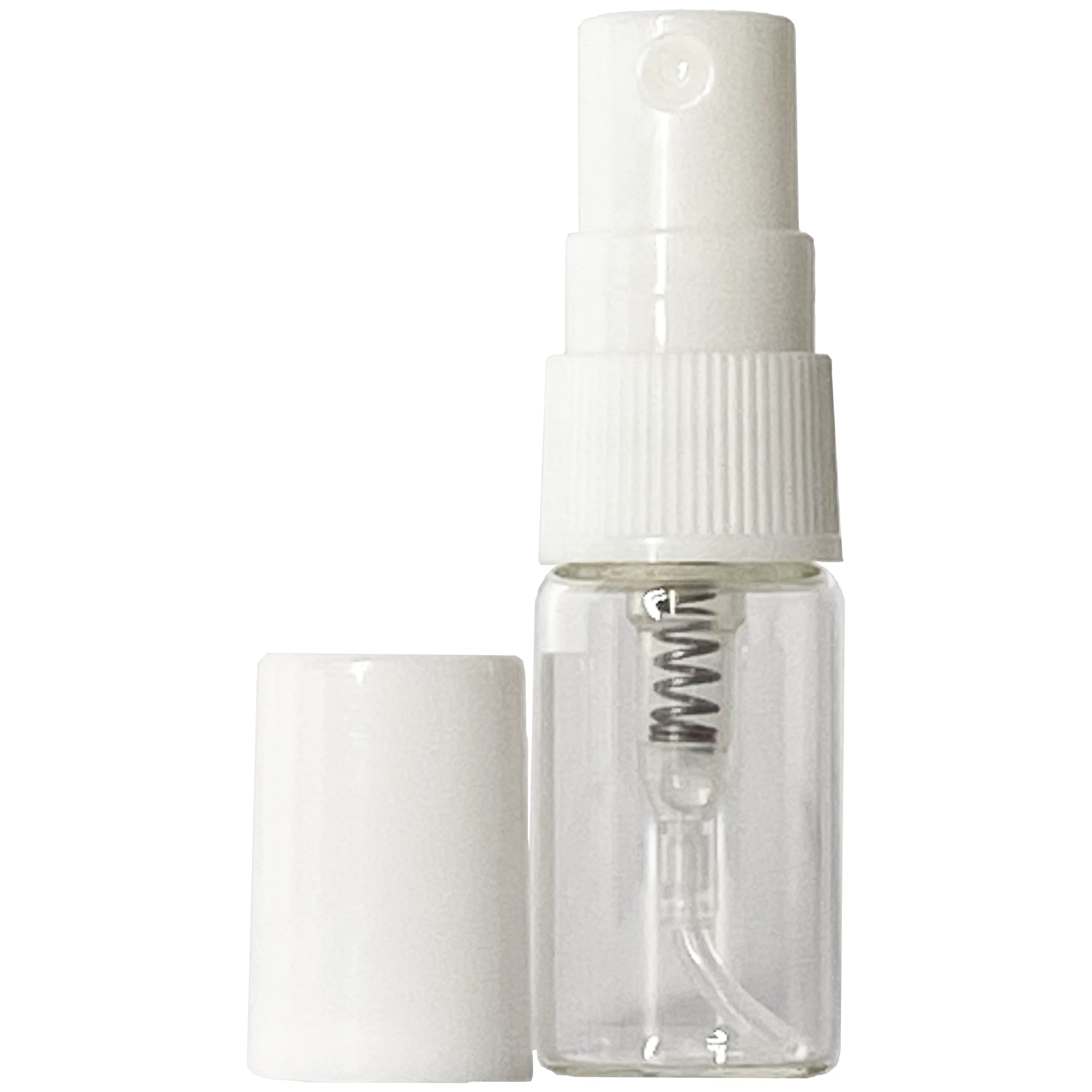 2ml 0.07oz Clear Perfume Glass Spray Bottles White Atomizers