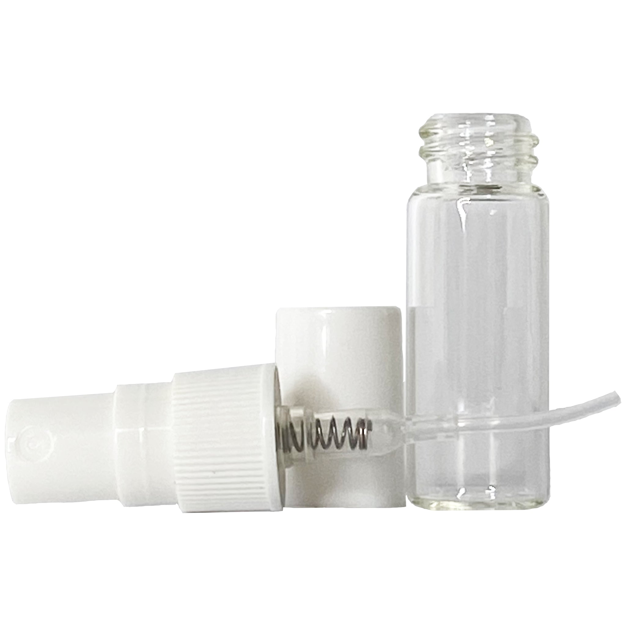 3ml 0.10oz Clear Perfume Glass Spray Bottles White Atomizers