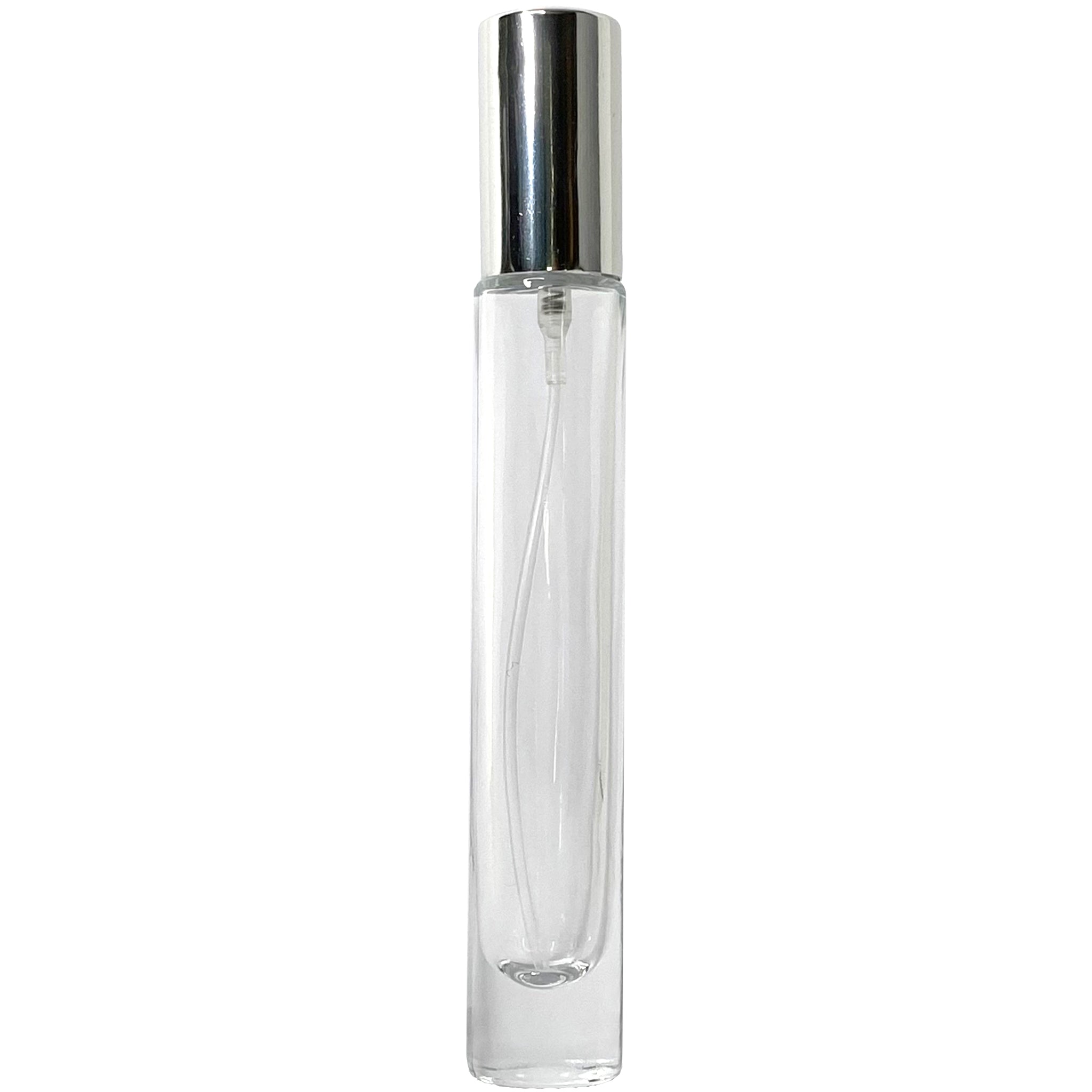 10ml 0.33oz Perfume Cylinder Thick Glass Spray Bottles Silver Atomizer