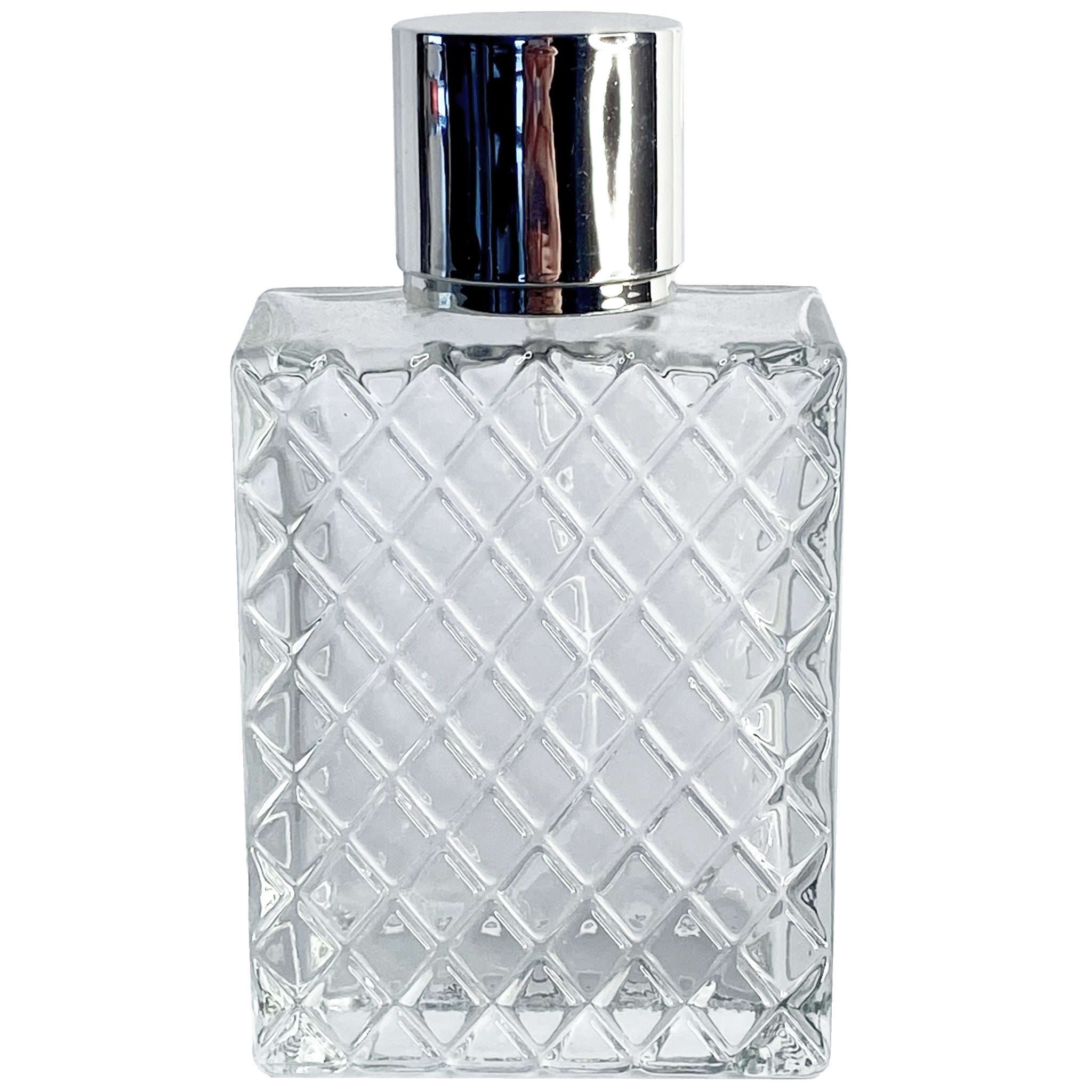 100ml 3.3oz Perfume Thick Glass Fancy Spray Bottles Silver Atomizers