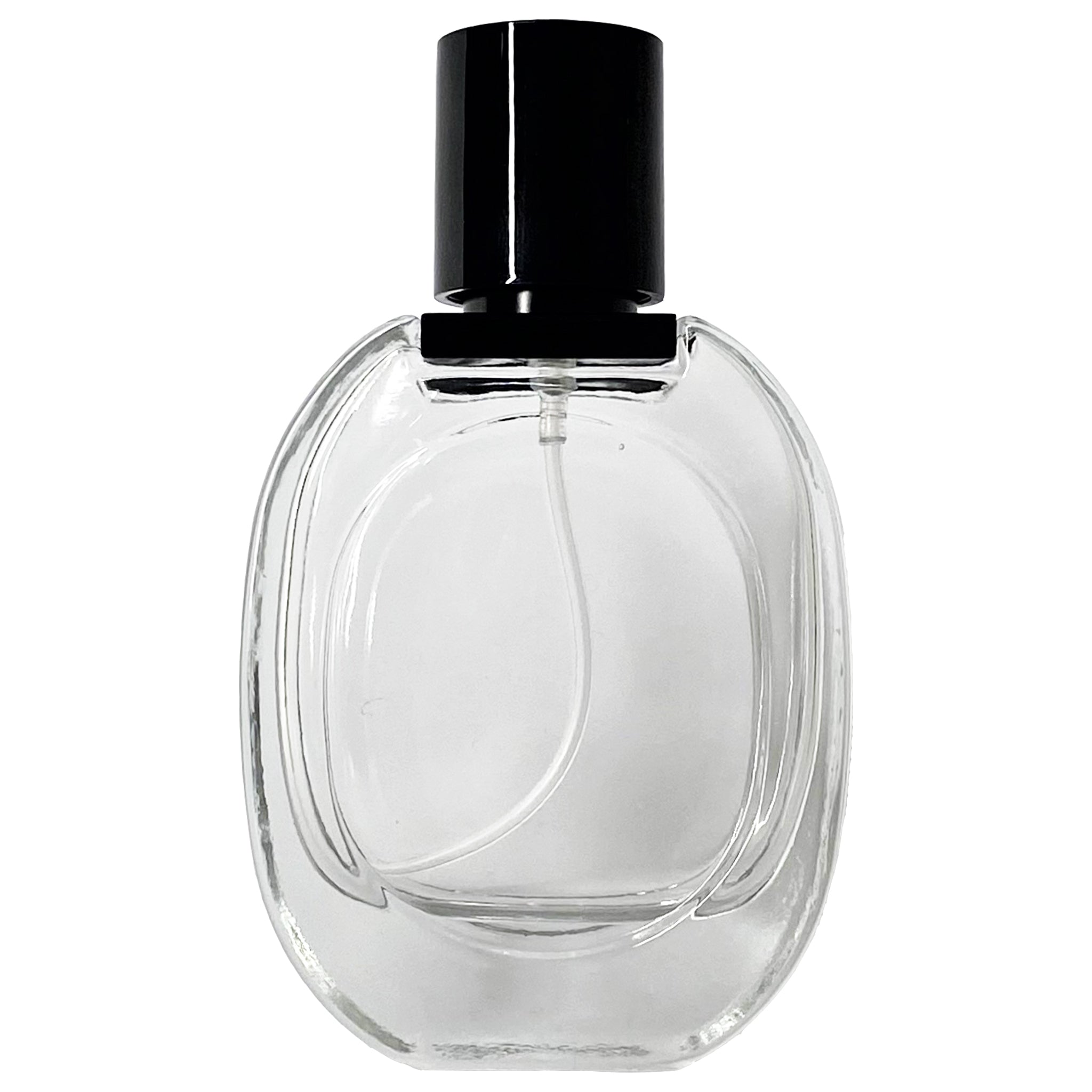 30ml 1oz Glass Perfume Oval Spray Bottles Black Atomizer
