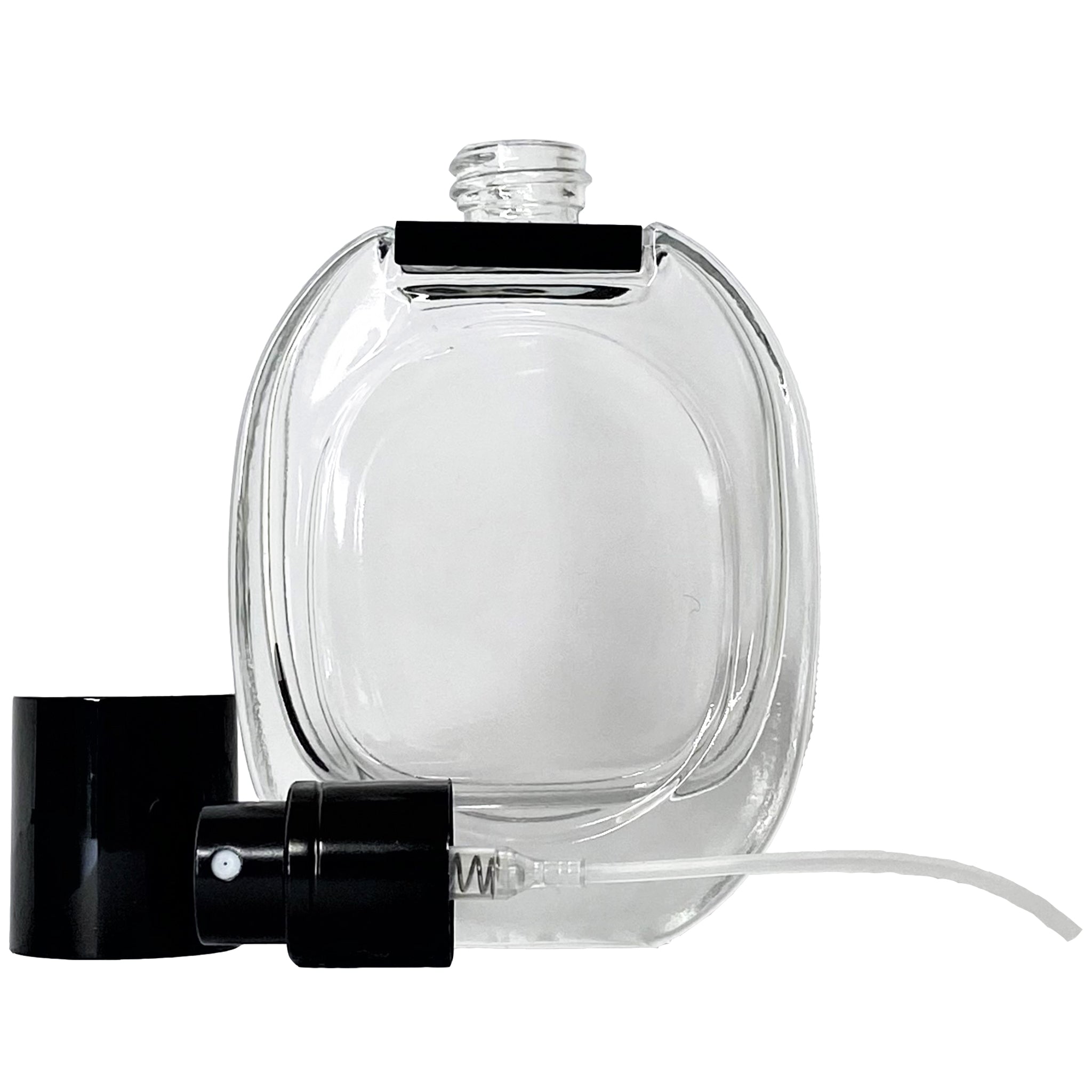 30ml 1oz Glass Perfume Oval Spray Bottles Black Atomizer