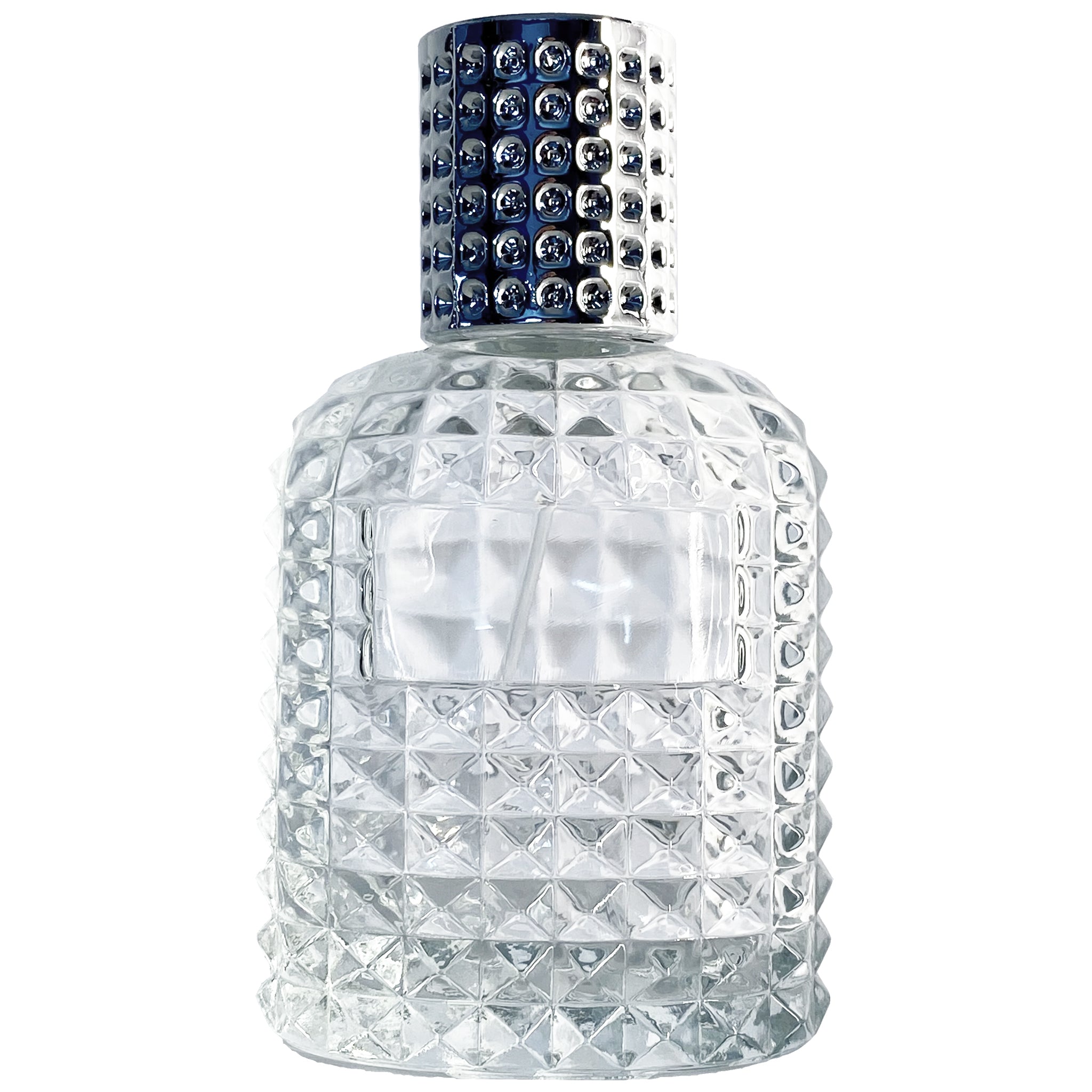 50ml 1.7oz Perfume Thick Glass Pineapple Spray Bottles Silver Atomizers