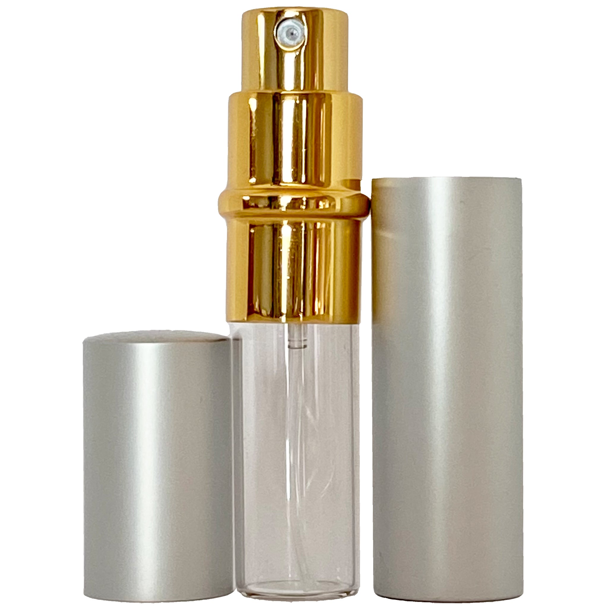 6ml 0.2oz Silver Perfume Glass Spray Deluxe Bottles Gold Atomizers