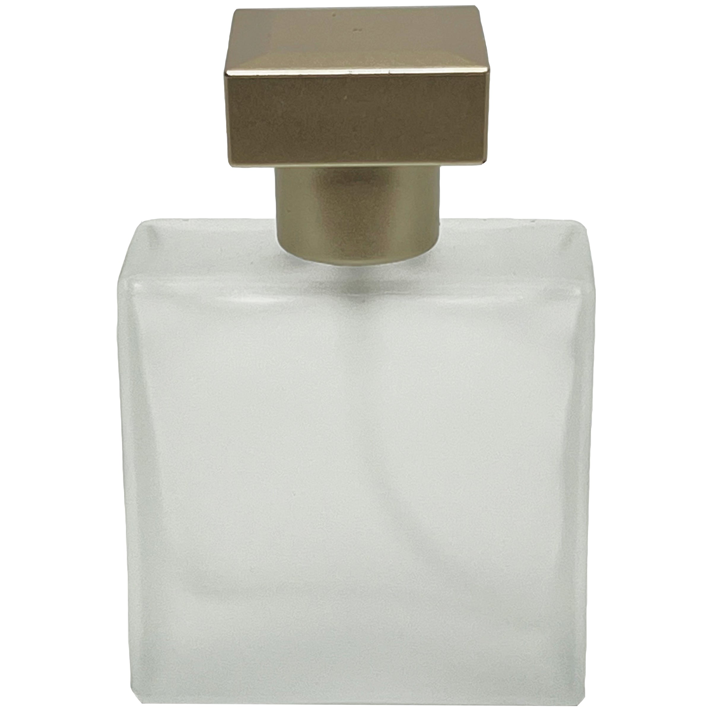 25ml 0.85oz Perfume Frosted Glass Square Spray Bottles Gold Atomizers