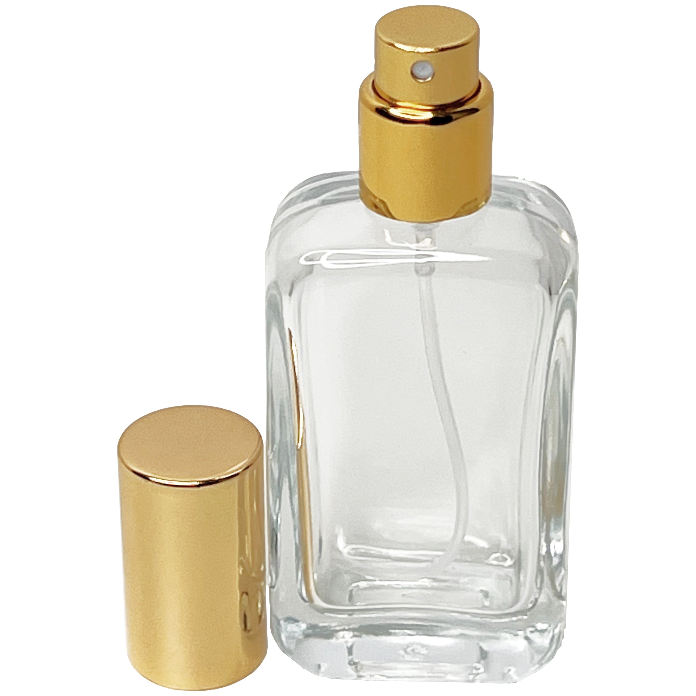 30ml 1oz Perfume Rounded Glass Spray Bottles Gold cap