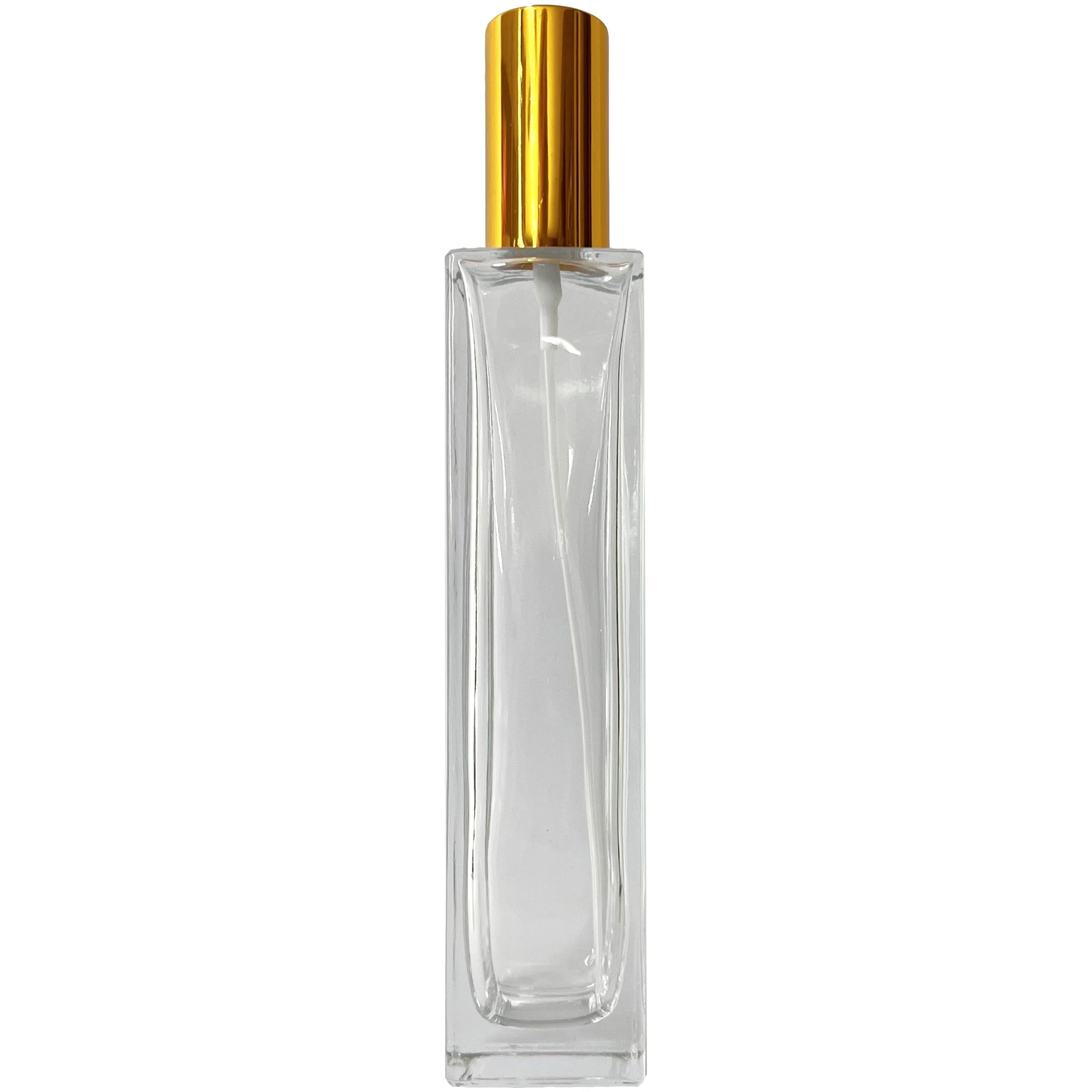 100ml 3.3oz Perfume Thick Glass Spray Tall Bottles Gold Atomizers