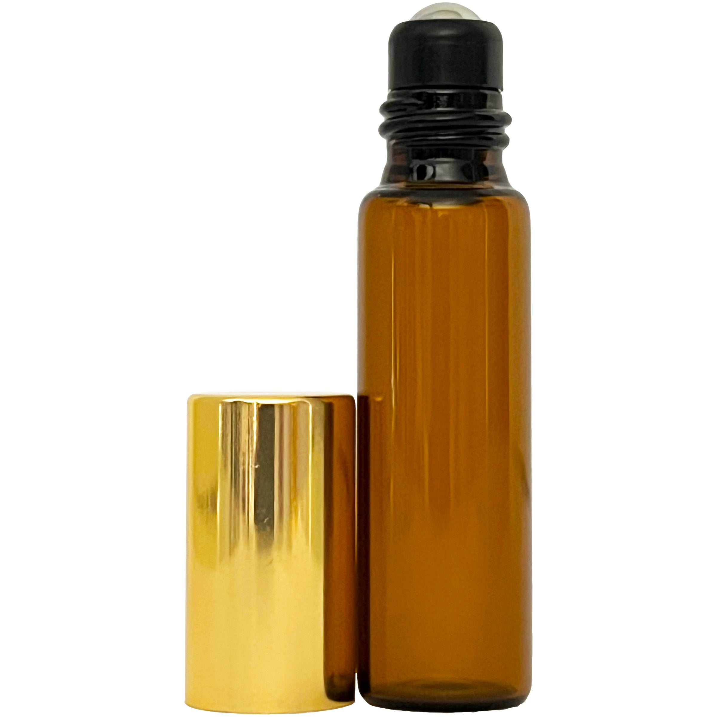 5ml 0.17oz Amber Gold Glass Roll On Roller Ball Bottle Perfume Essential Oils