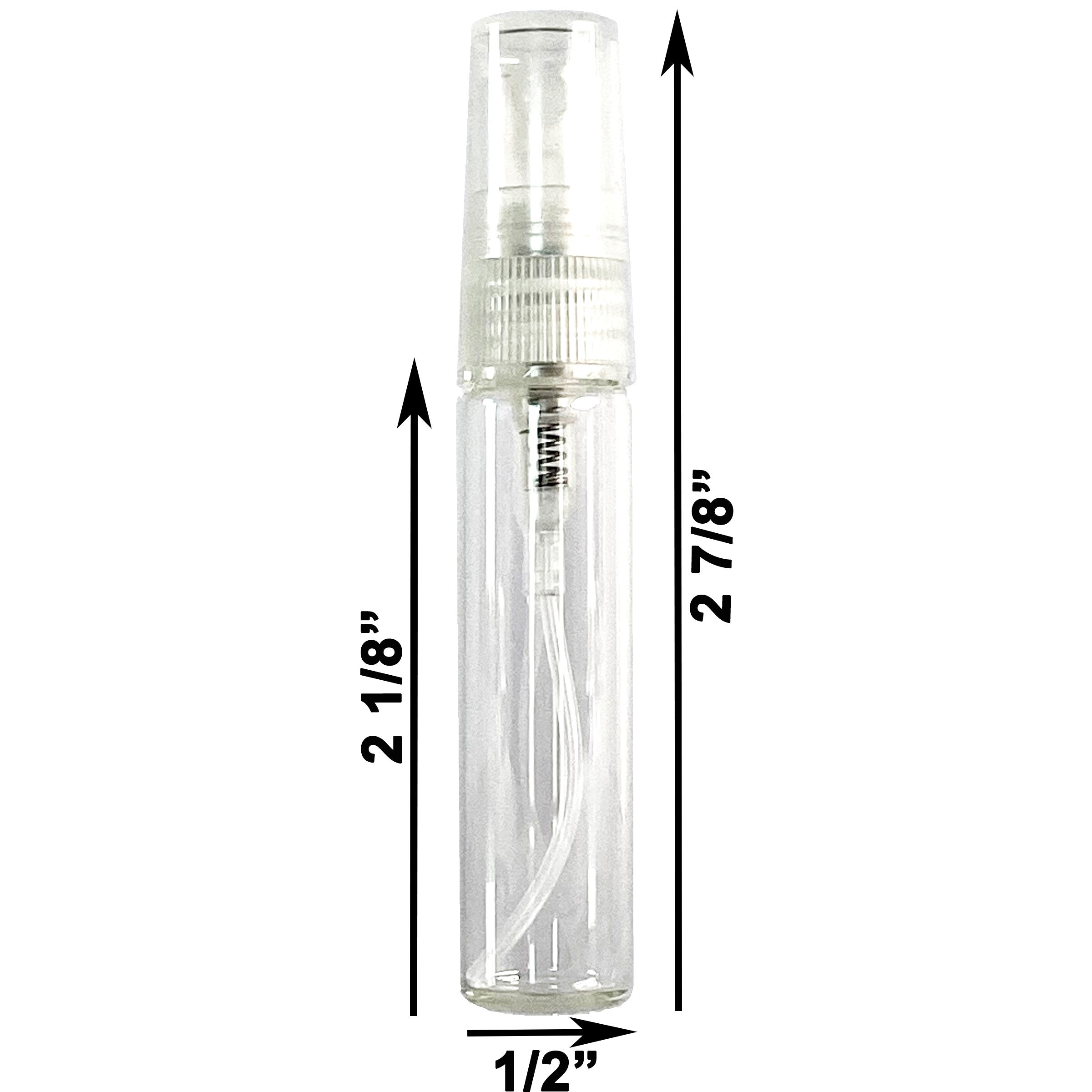 5ml 0.17oz Perfume Glass Spray Bottles Clear Atomizers