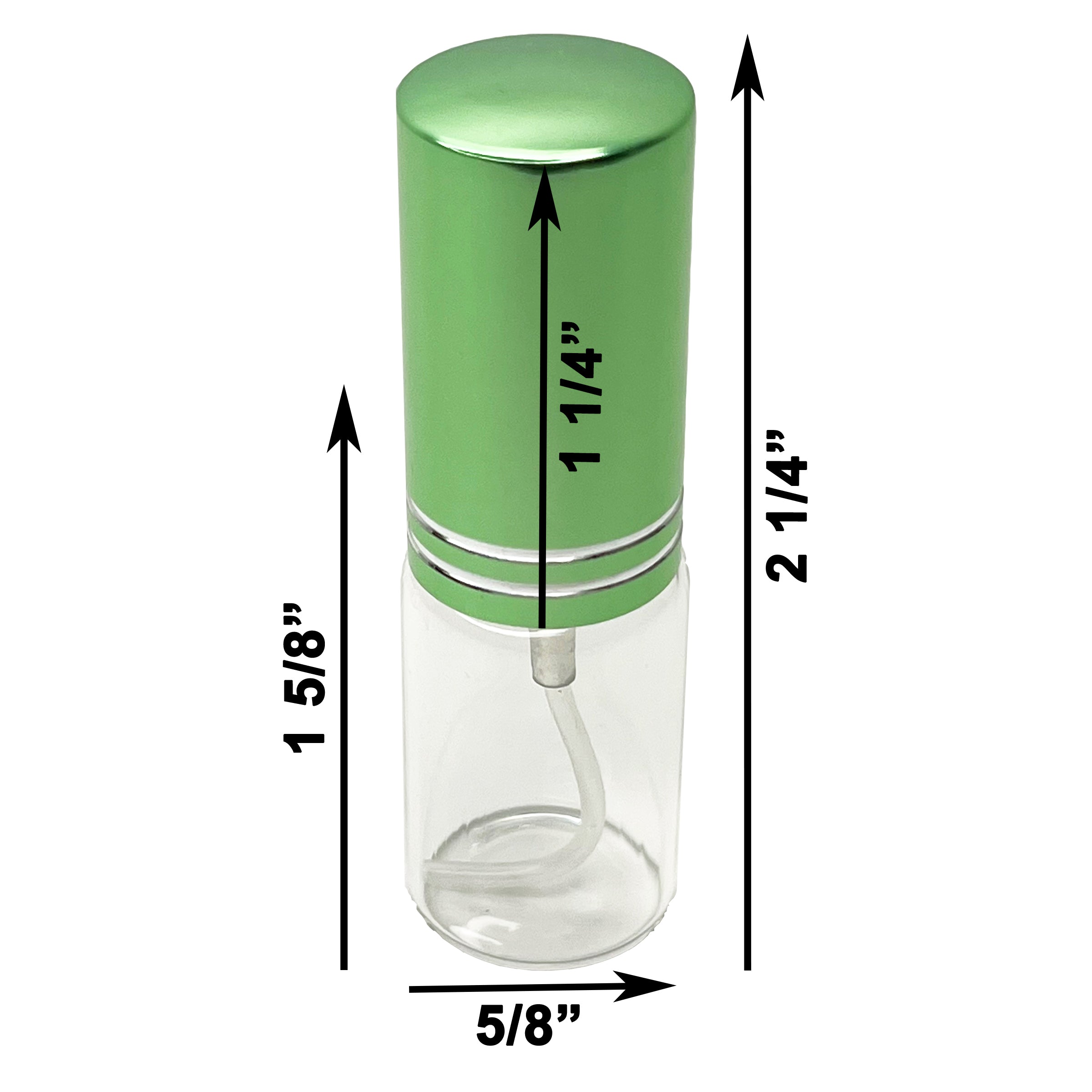5ml 0.17oz Perfume Glass Spray Bottles Green Line Cap