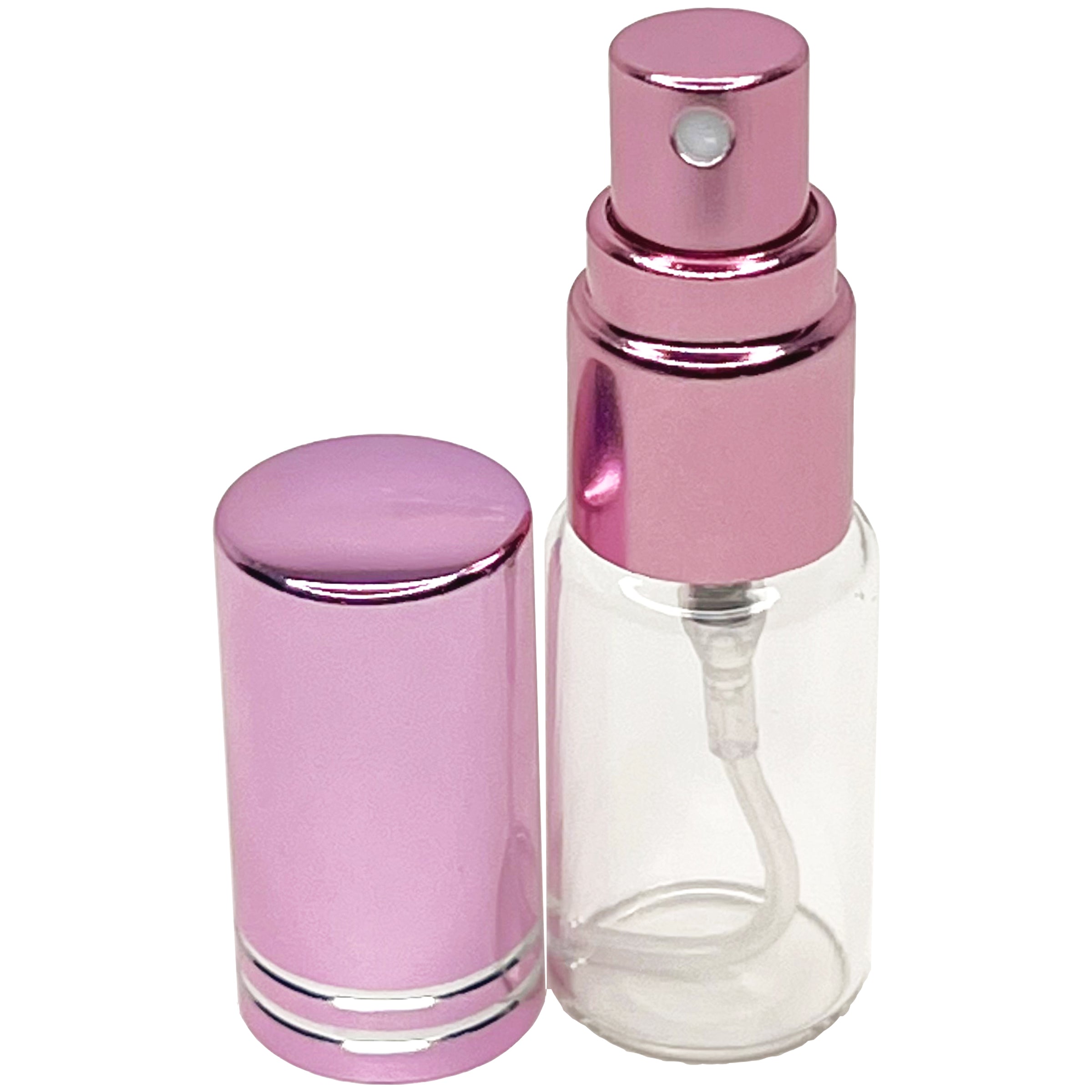 5ml 0.17oz Perfume Glass Spray Bottles Pink Line Cap
