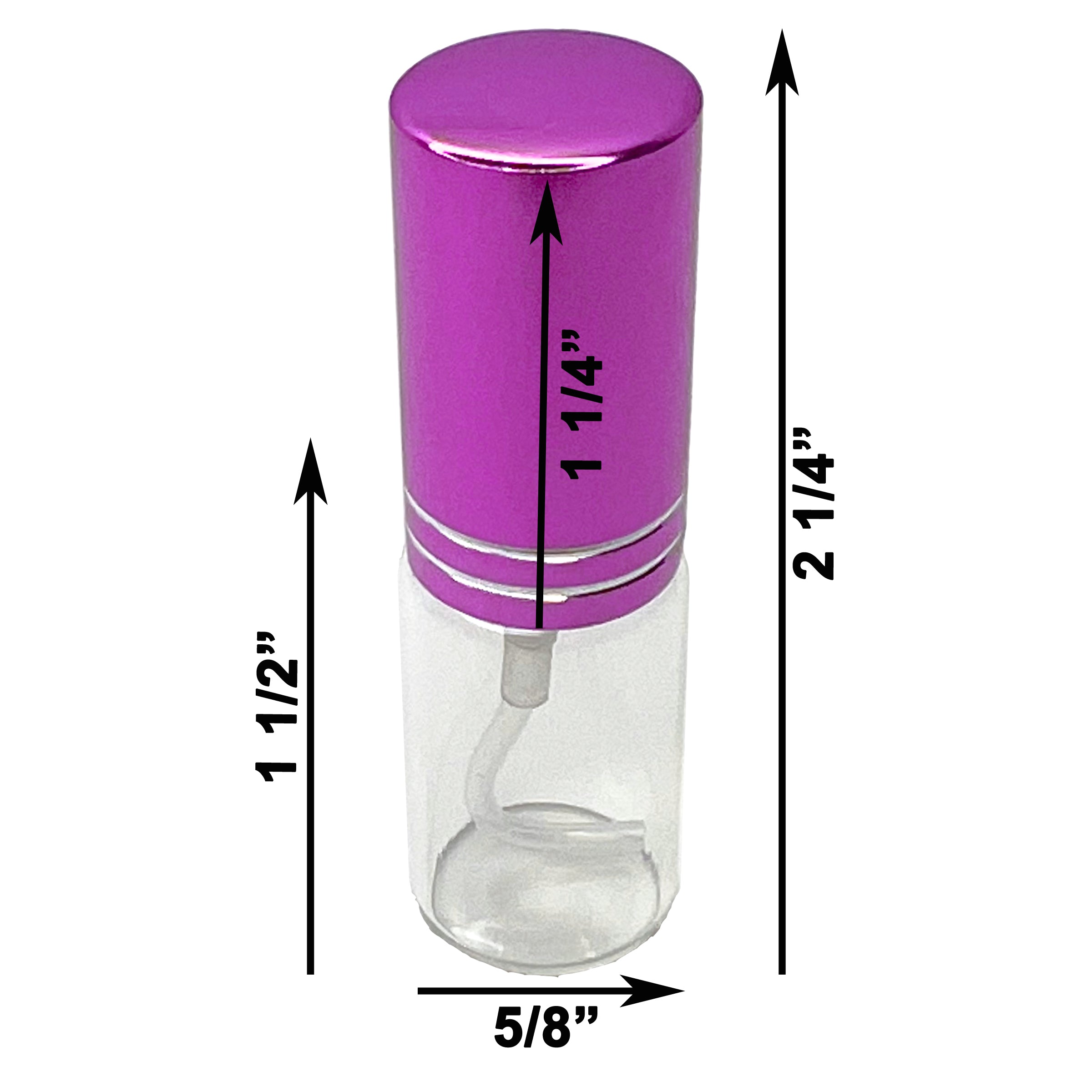 5ml 0.17oz Perfume Glass Spray Bottles Purple Line Cap
