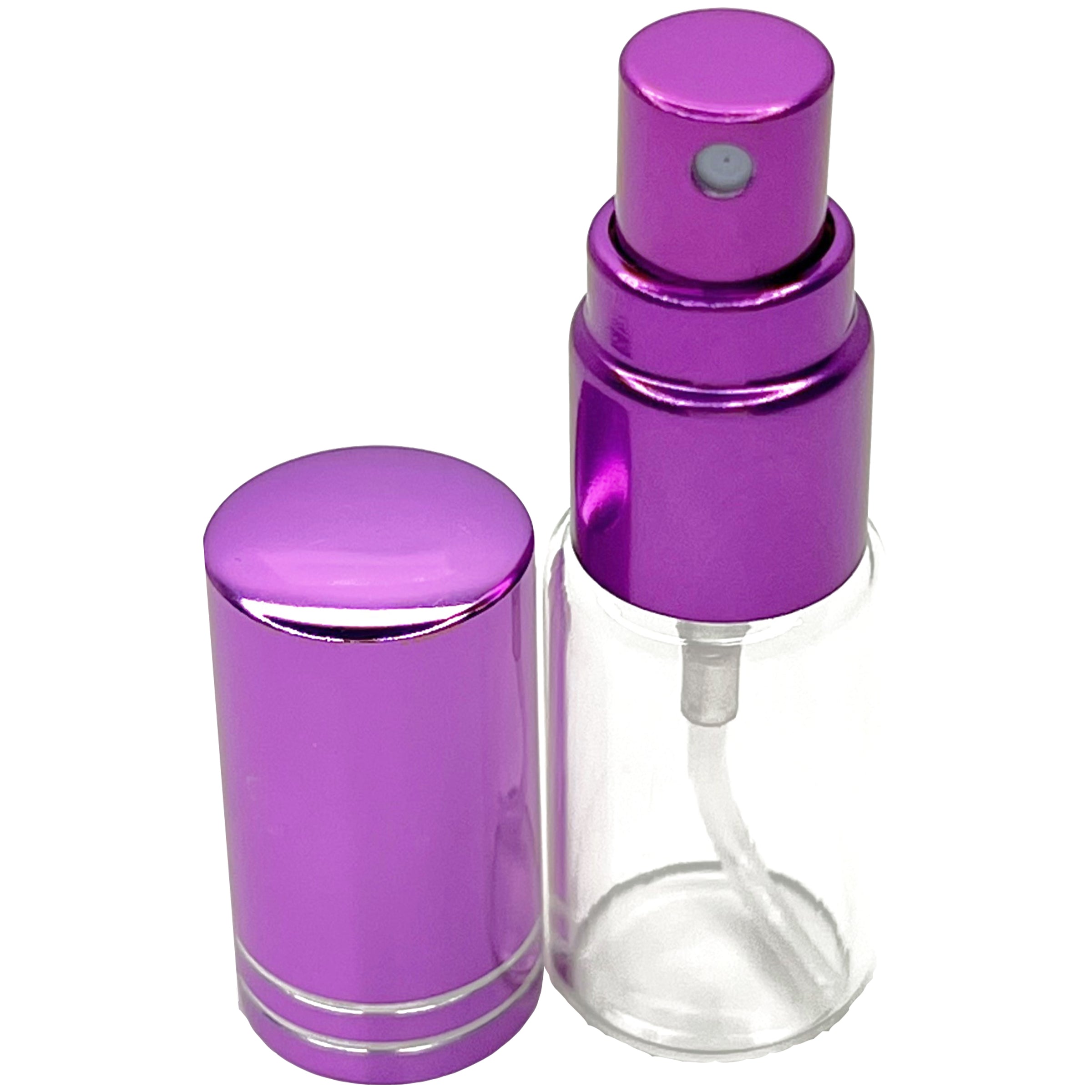 5ml 0.17oz Perfume Glass Spray Bottles Purple Line Cap