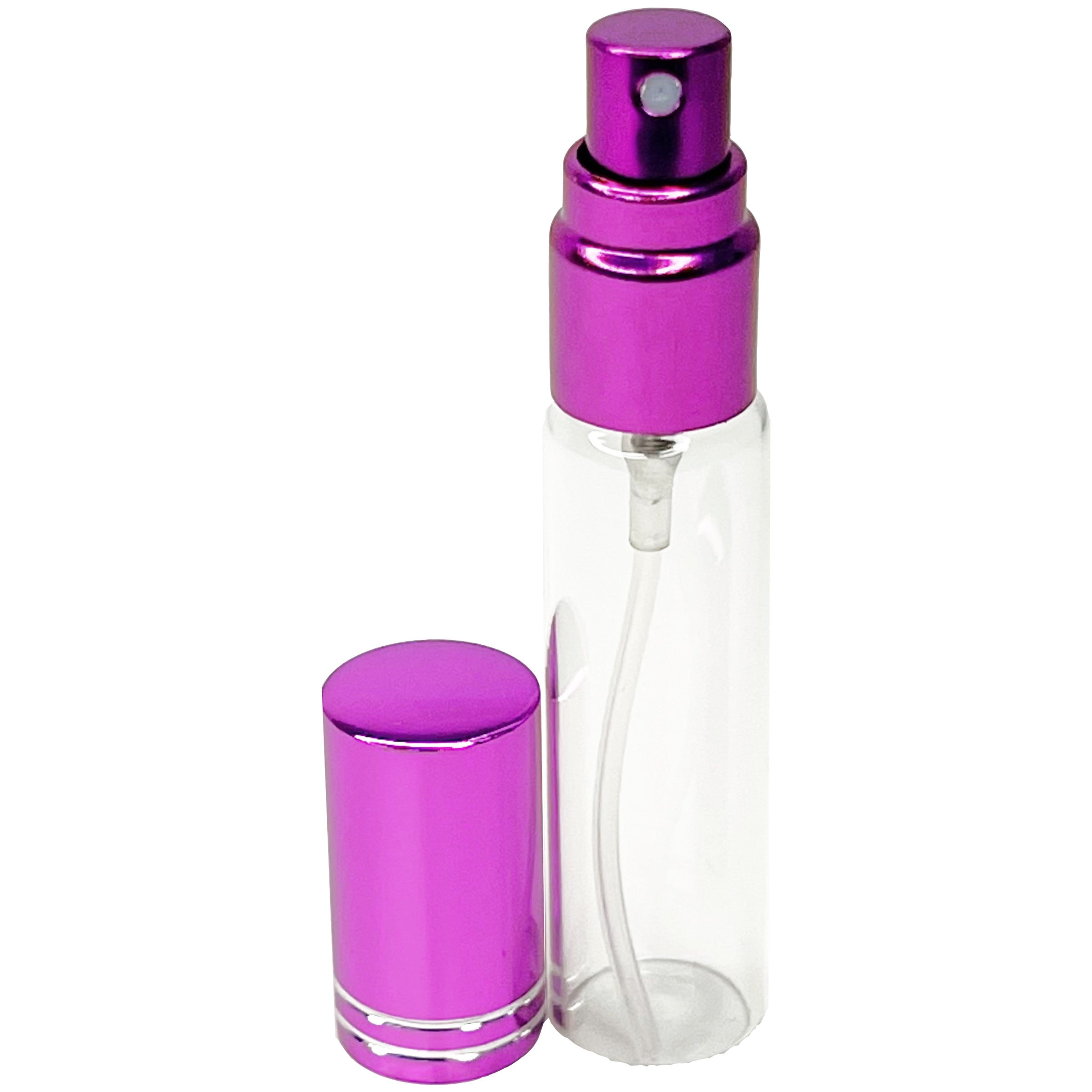 10ml 0.33oz Purple Perfume Glass Spray Bottles Purple Line Cap
