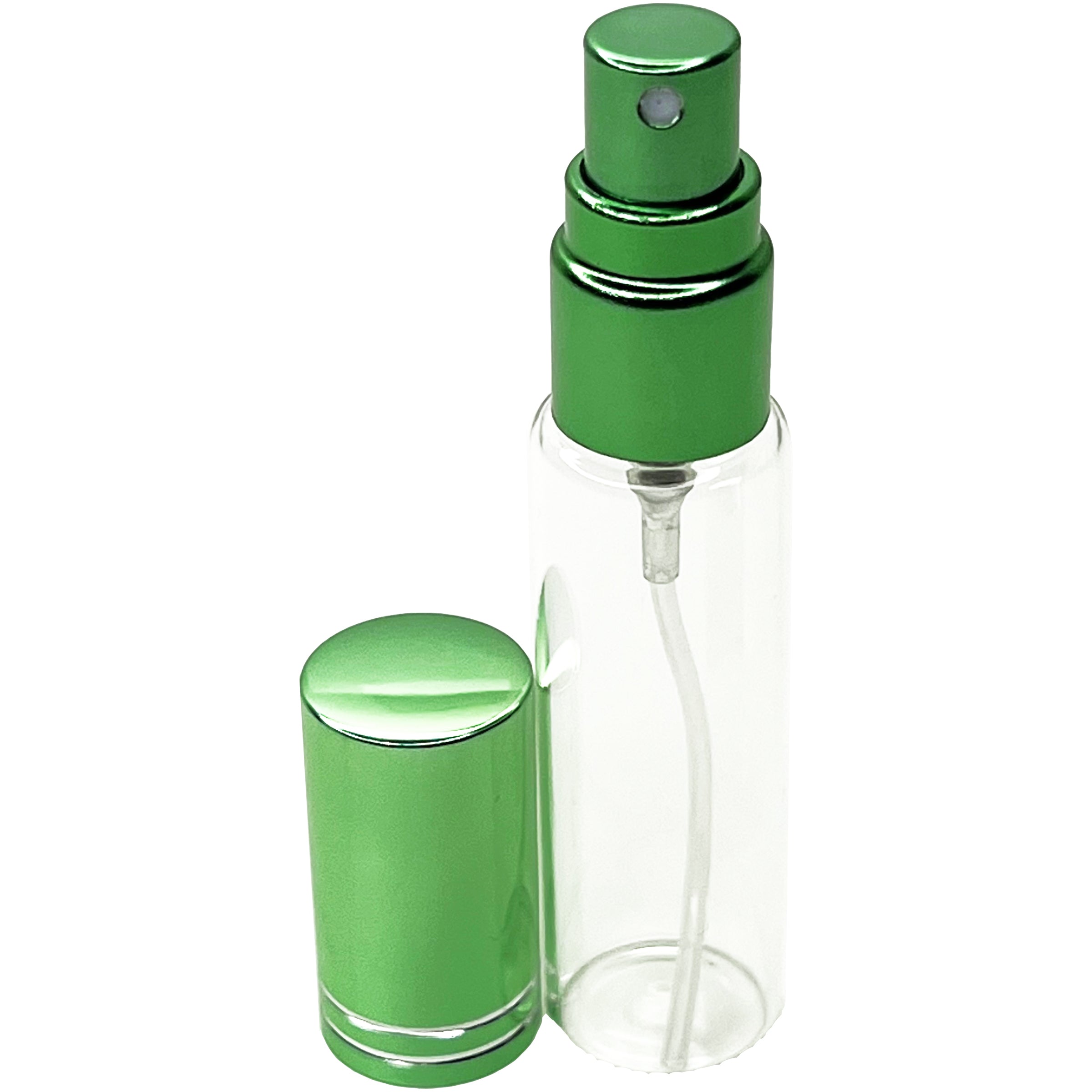 10ml 0.33oz Perfume Glass Spray Bottles Green Line Cap
