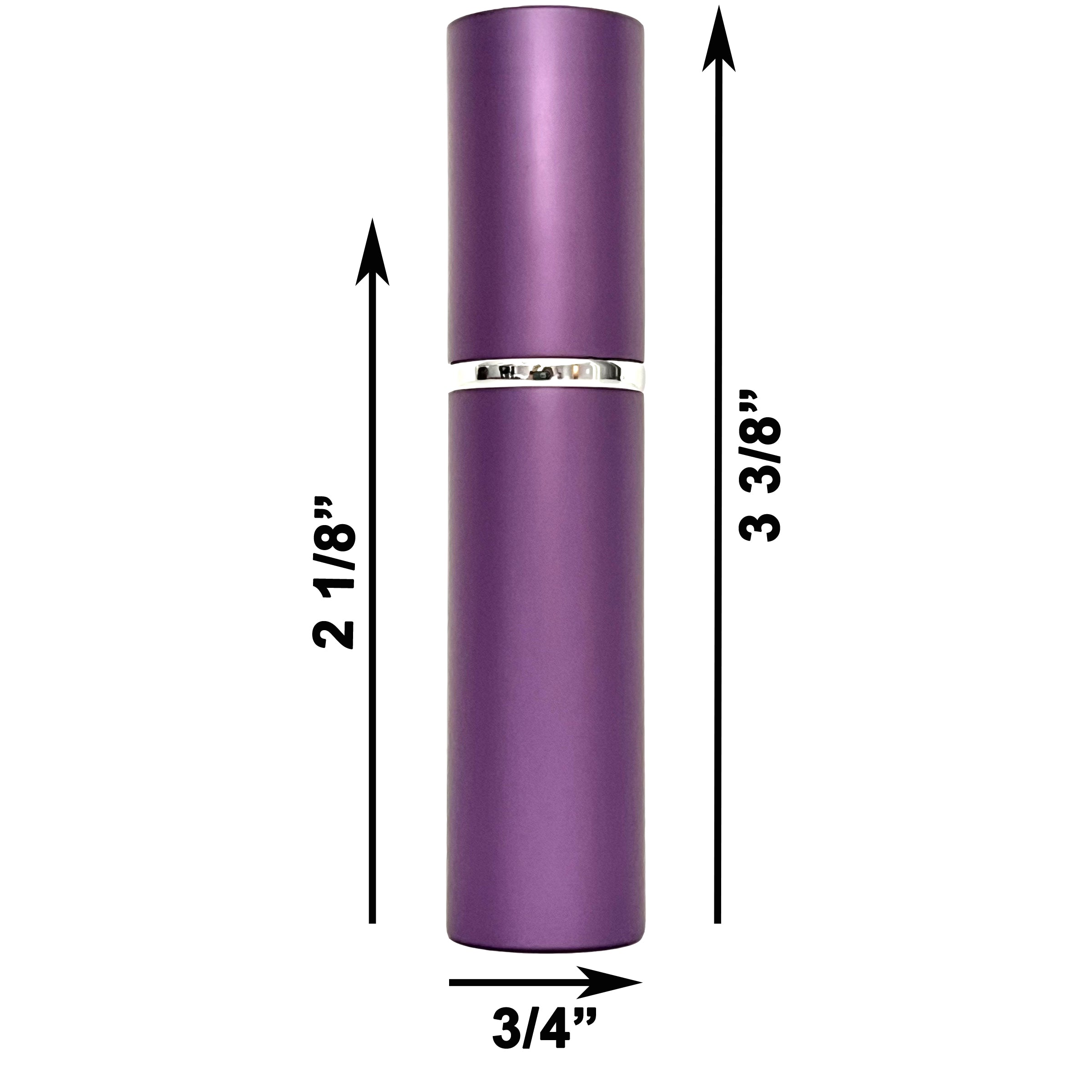 6ml 0.2oz Purple Perfume Glass Spray Deluxe Bottles Silver Atomizers
