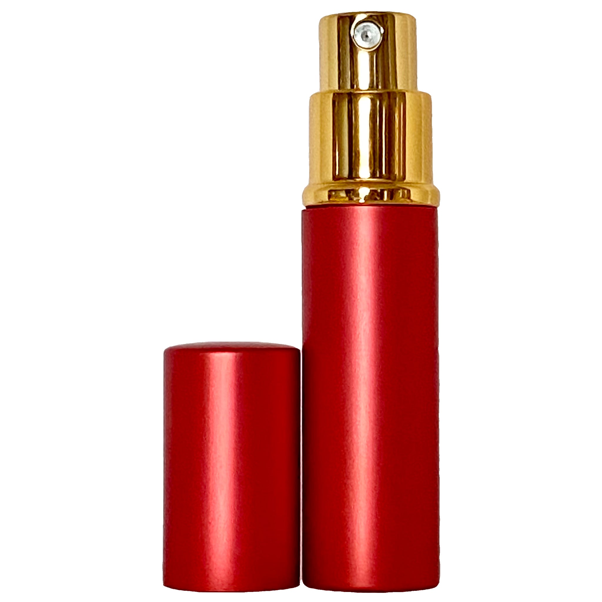 6ml 0.2oz Red Perfume Glass Spray Deluxe Bottles Gold Atomizers