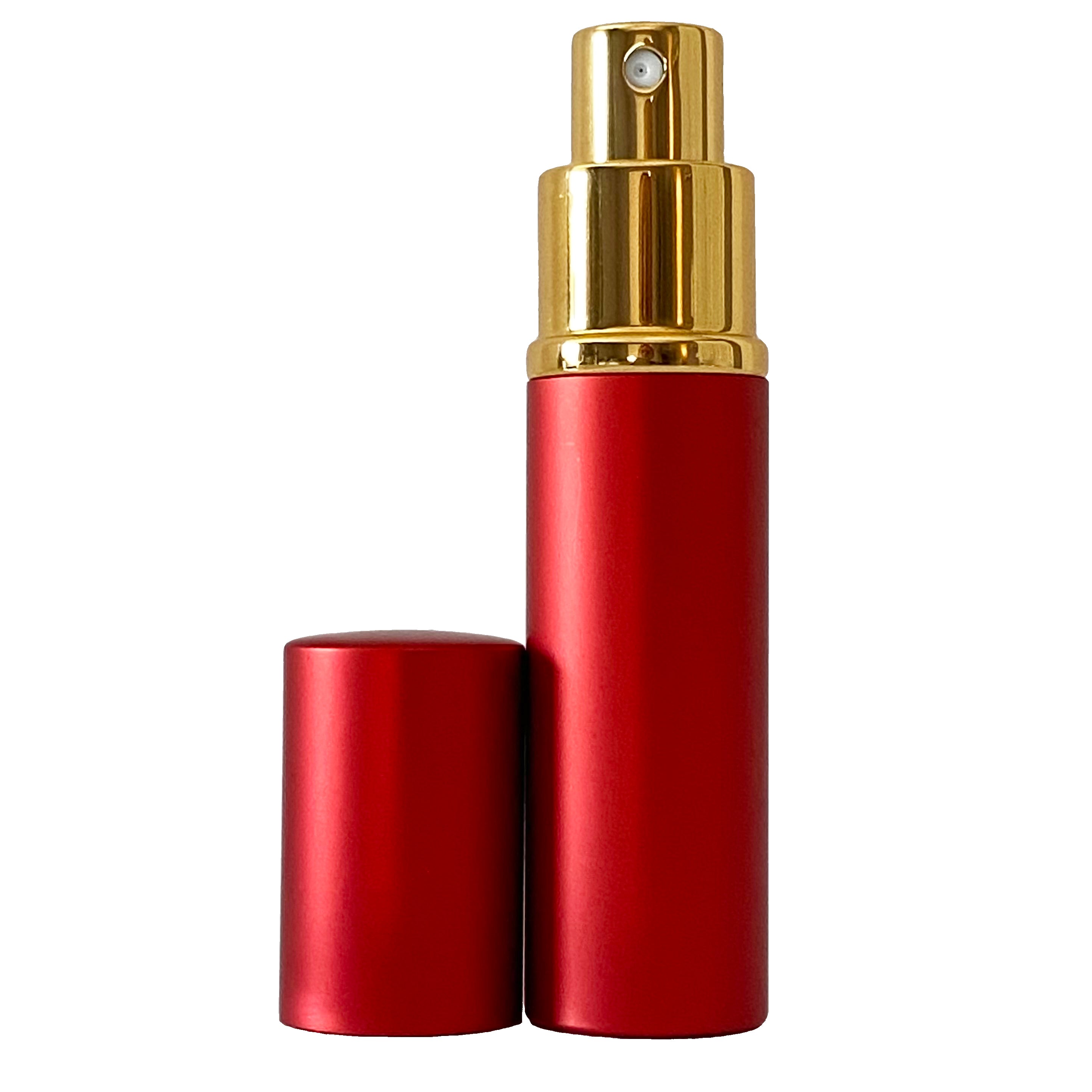 10ml 0.33oz Red Perfume Glass Spray Deluxe Bottles Gold Atomizers