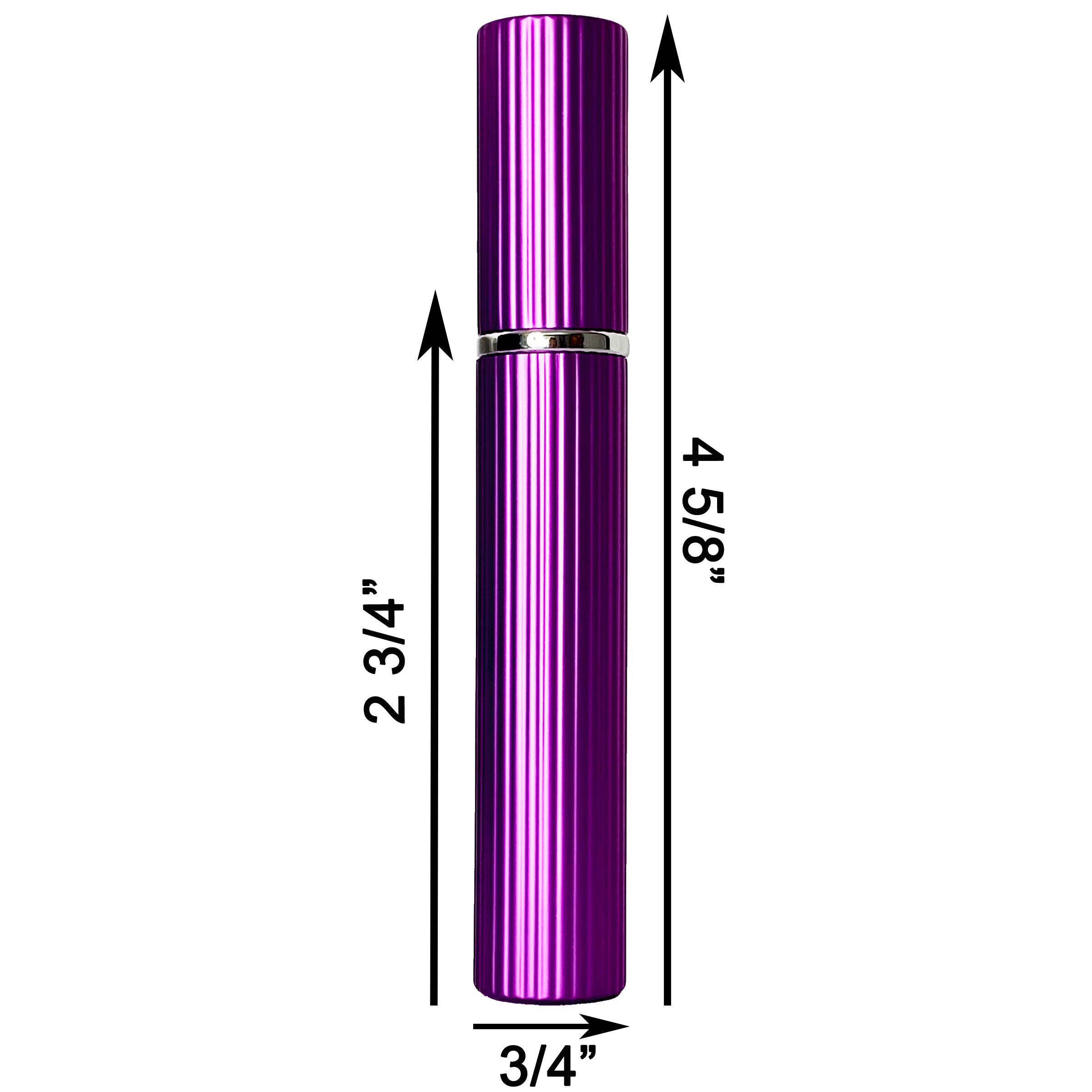 8ml 0.27oz Purple Perfume Glass Spray Deluxe Bottles Silver Atomizers
