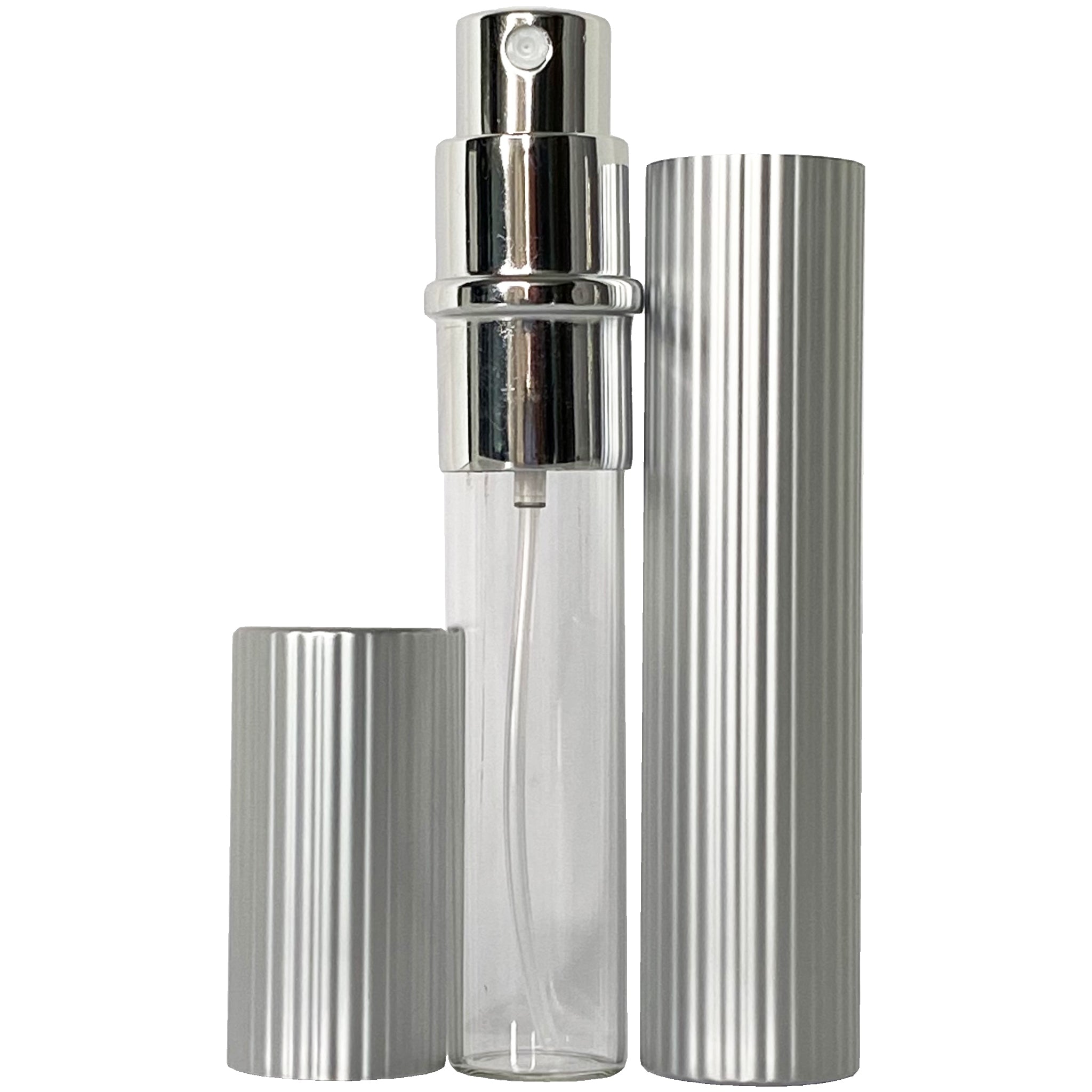 8ml 0.27oz Perfume Glass Spray Deluxe Bottles Silver Atomizers