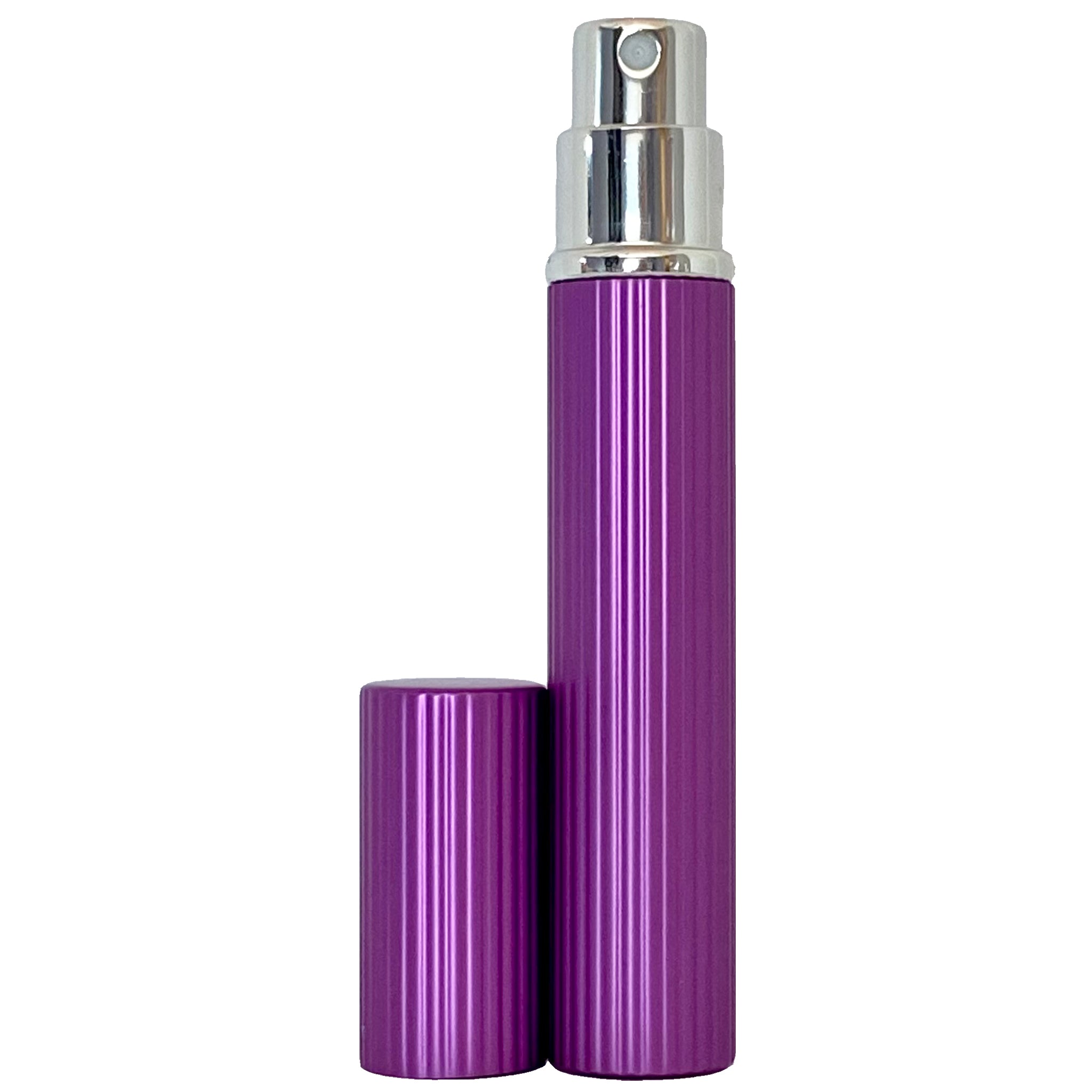 8ml 0.27oz Purple Perfume Glass Spray Deluxe Bottles Silver Atomizers