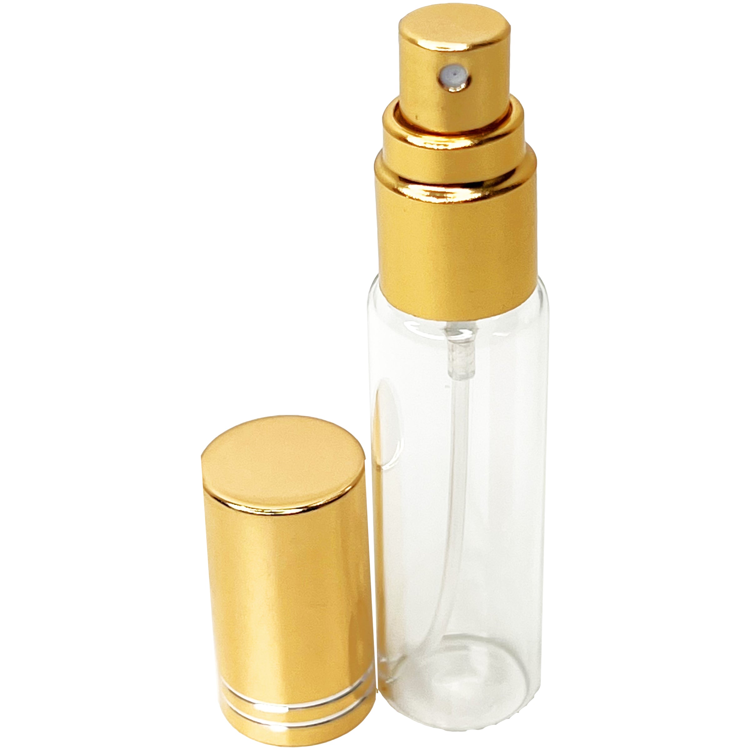10ml 0.33oz Perfume Glass Spray Bottles Gold Line Cap