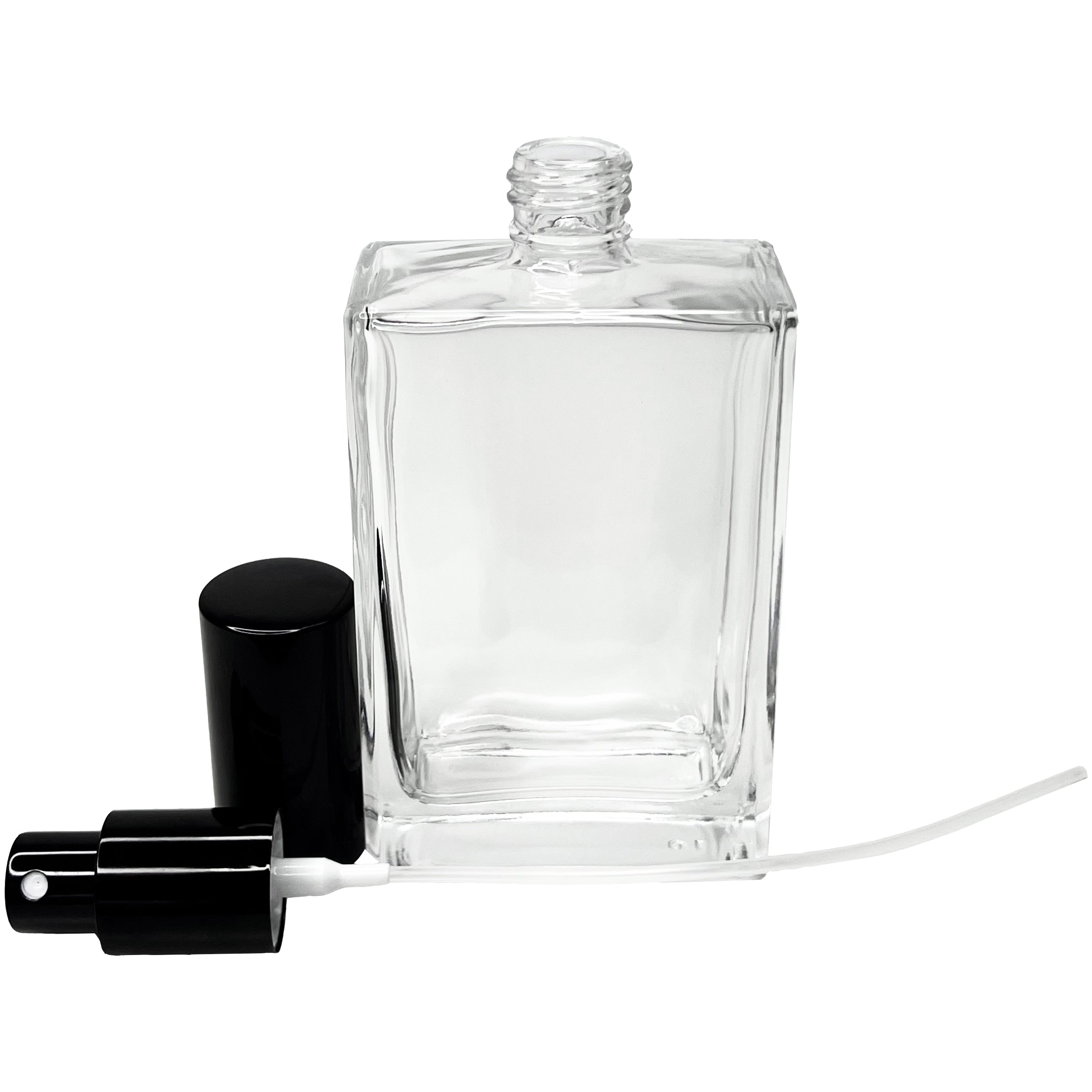 120ml 4oz Perfume Thick Glass Square Spray Bottles Black Atomizers