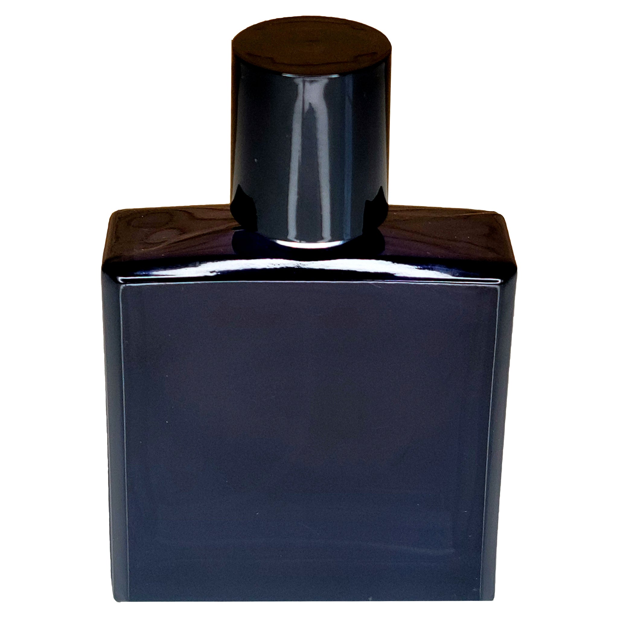 30ml 1oz Dark Blue Perfume Glass Square Spray Bottles Black Cap